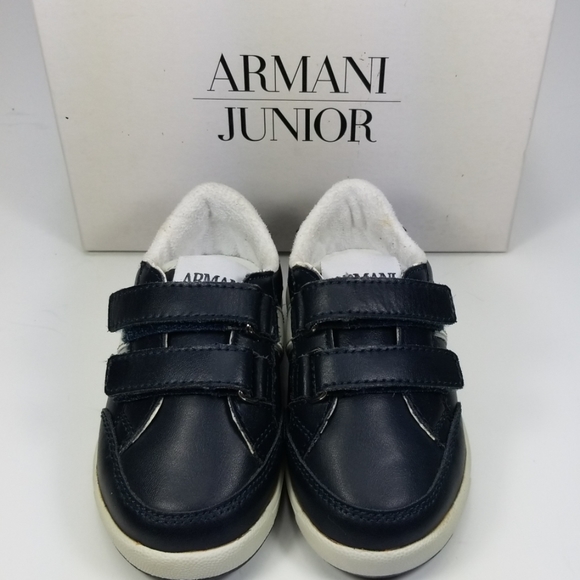 Armani Junior Marine Blue Boy's Sneakers - Picture 2 of 8